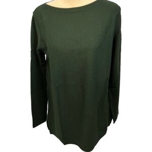 J Jill Long Sleeve Sweater Shirt Hunter Green Women's Size XS
